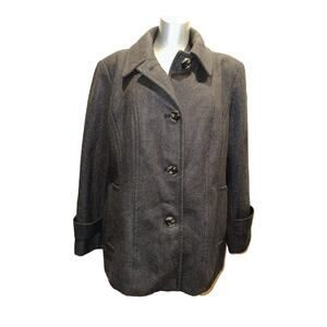 LONDON FOG Wool Blend Pea Coat Size XXL